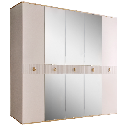 Шкаф 5 дверей РМШ1/5(s) (с зеркалом)  Rimini Solo 