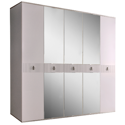 Шкаф 5 дверей РМШ1/5(s) (с зеркалом)  Rimini Solo 