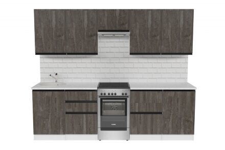 Кухонный гарнитур Ноктюрн мега, 250 см  